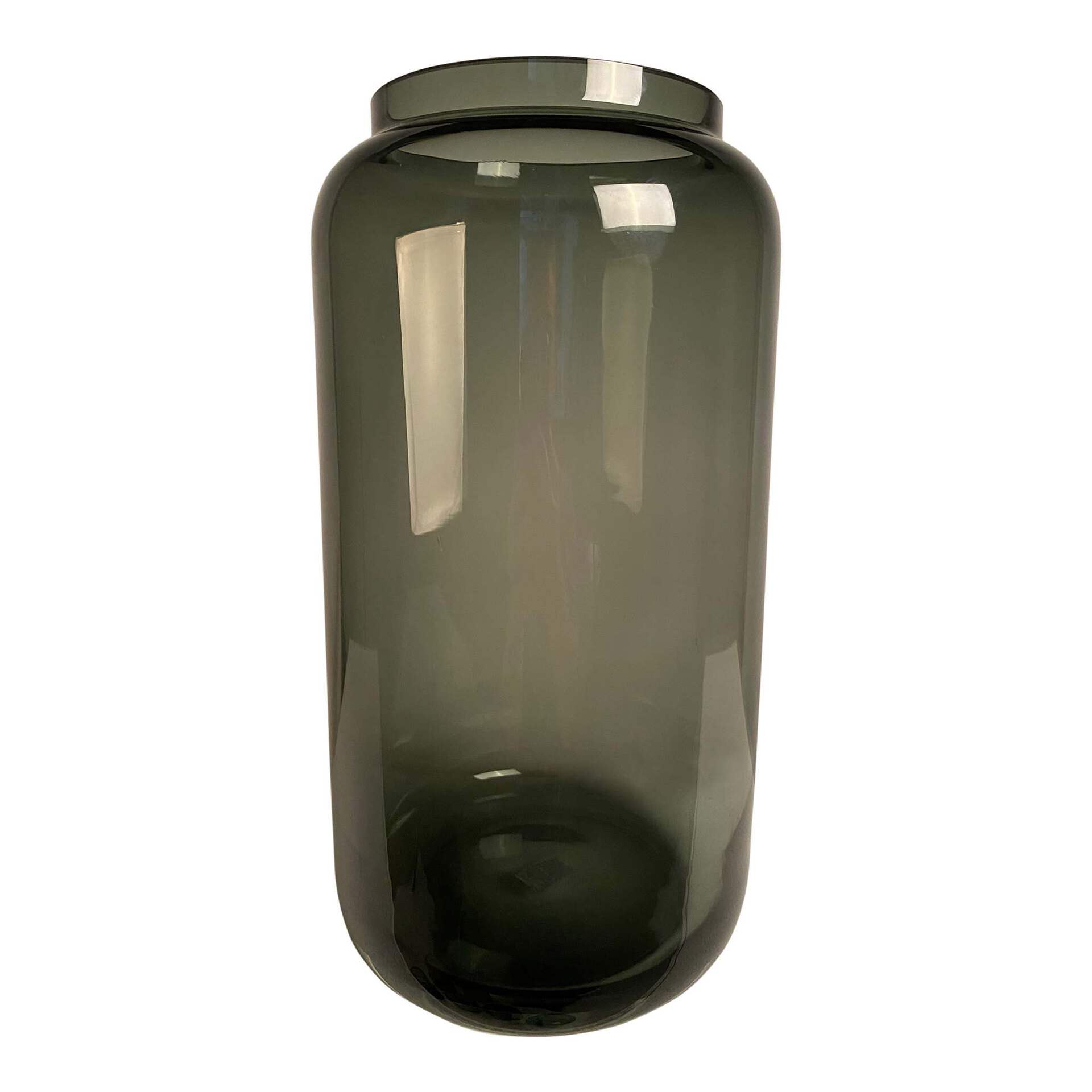 Glazen vaas grijs smoked grey H29 - Afbeelding 20