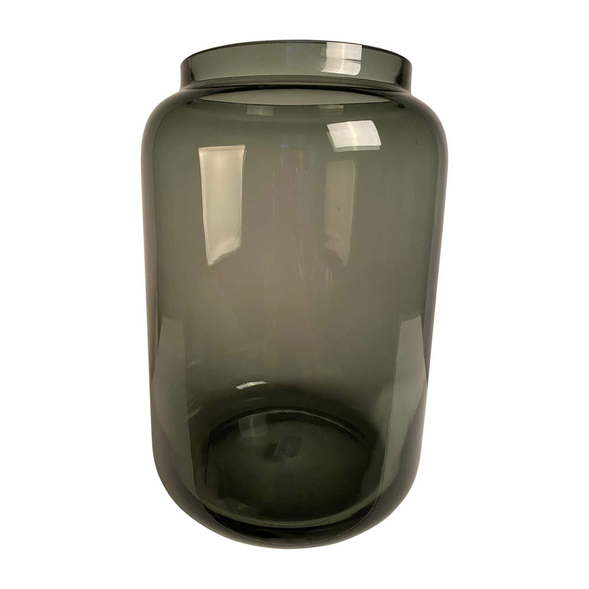 Glazen vaas grijs smoked grey H29 - Afbeelding 12