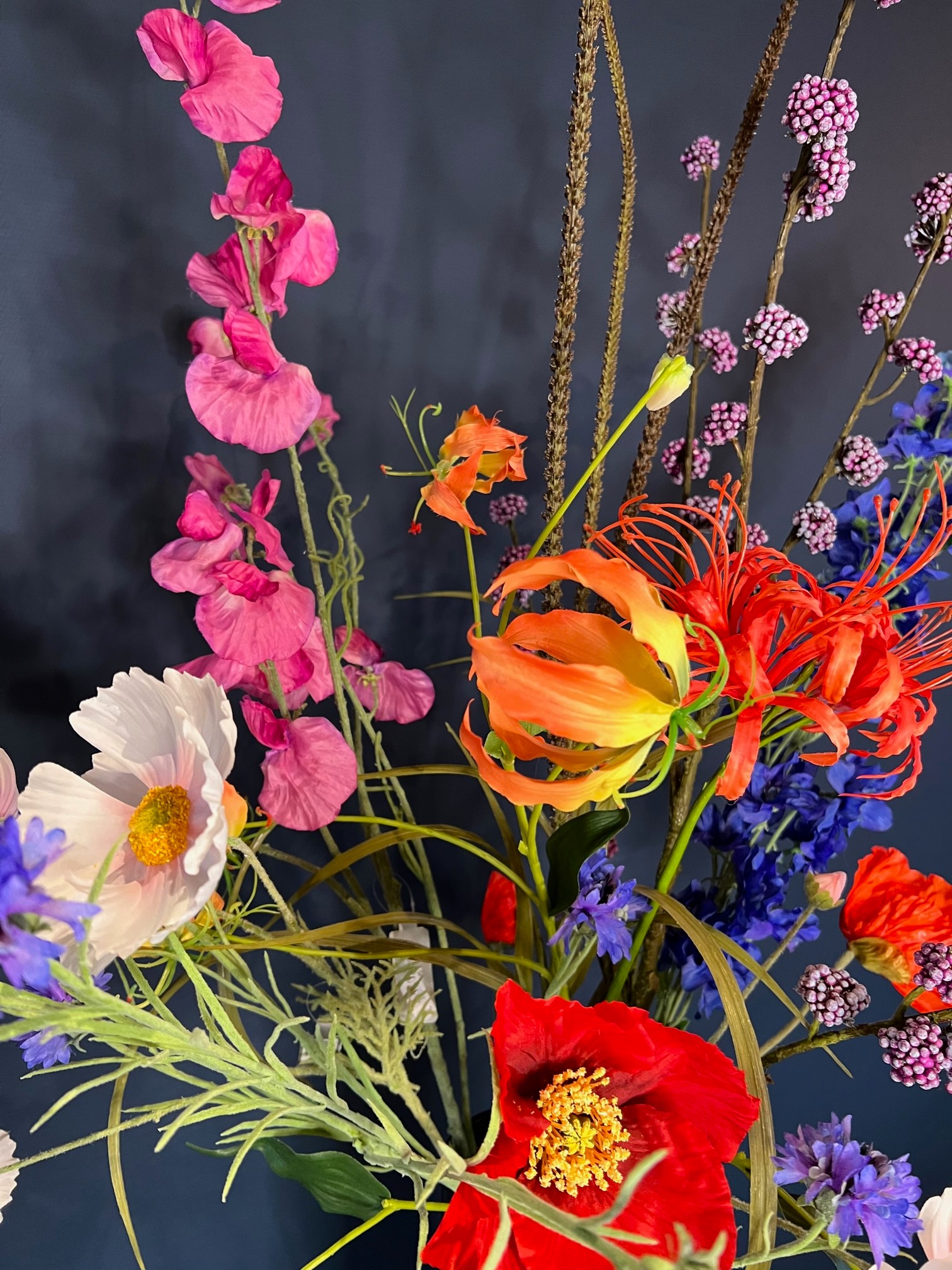 Plukboeket zijdebloemen Jade - Afbeelding 2