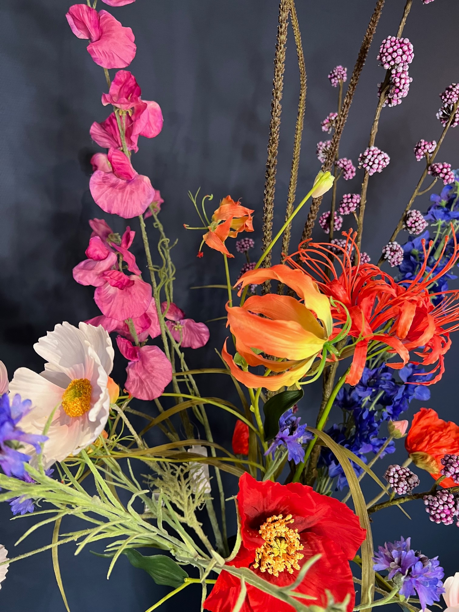 Plukboeket zijdebloemen Jade - Afbeelding 3