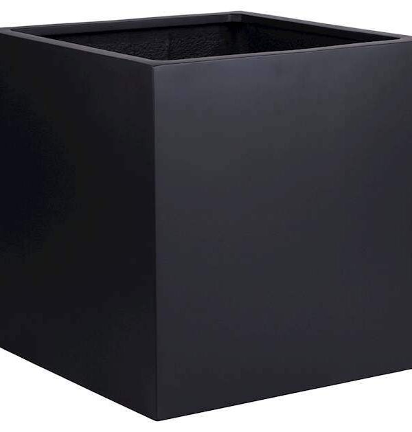 Plantenbak vierkant Elsa zwart 60 cm VTW