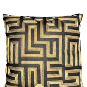 Kussen goud/zwart - 50x50 cm
