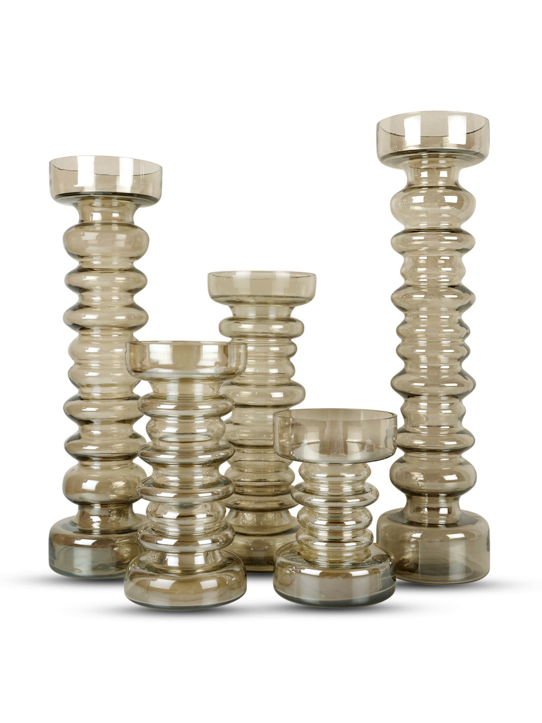 bombyxx glazen kandelaar - medium - H30 cm - Afbeelding 4