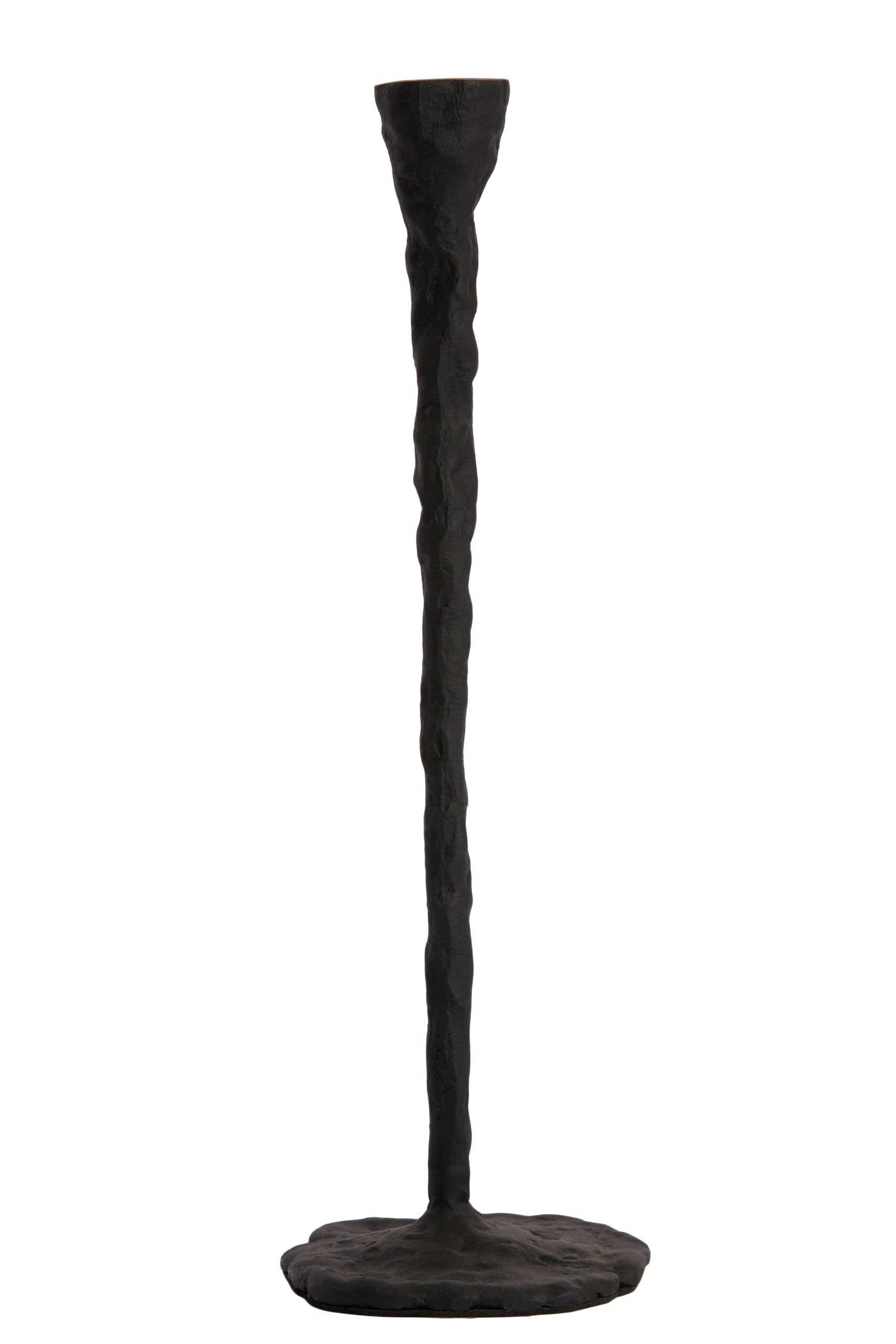 Kandelaar zwart- large 12x41 cm