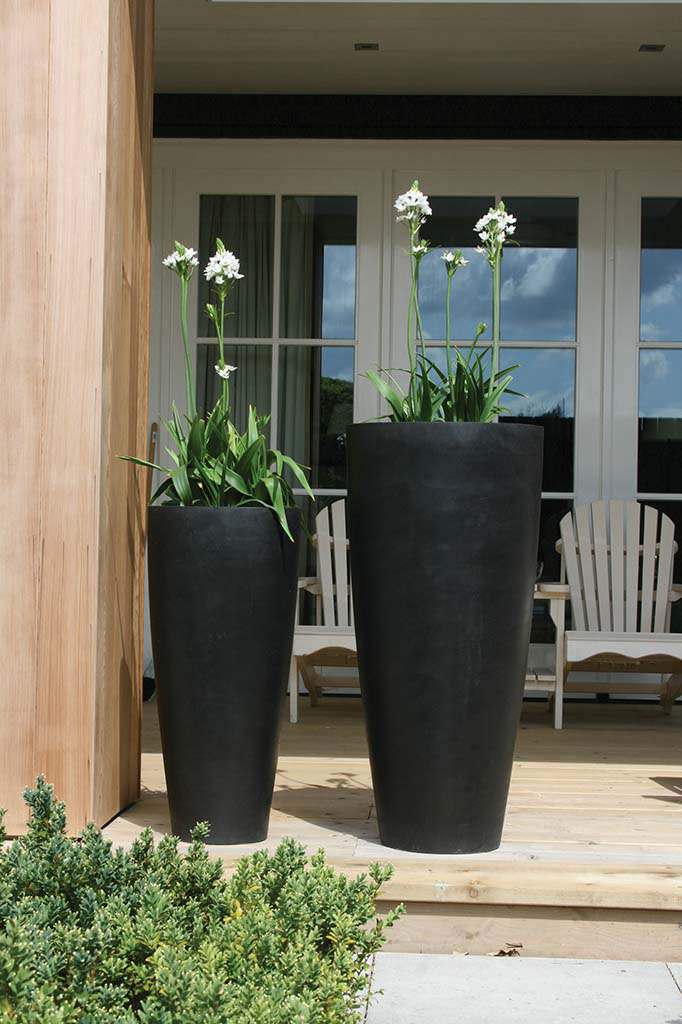 Bloempot / vaas Kenny zwart hoogte 100 cm VTW - Afbeelding 5