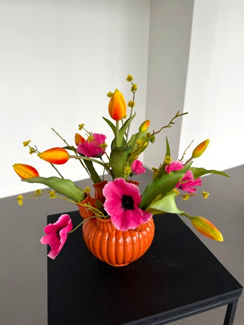 Zijdenbloemen boeketje Fee incl tulpenvaasje - Afbeelding 5