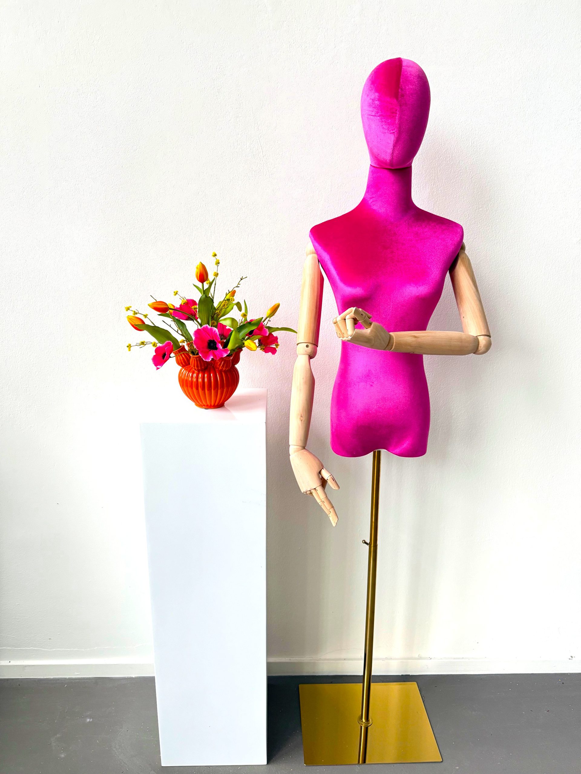 Zijdenbloemen boeketje Fee incl tulpenvaasje - Afbeelding 4