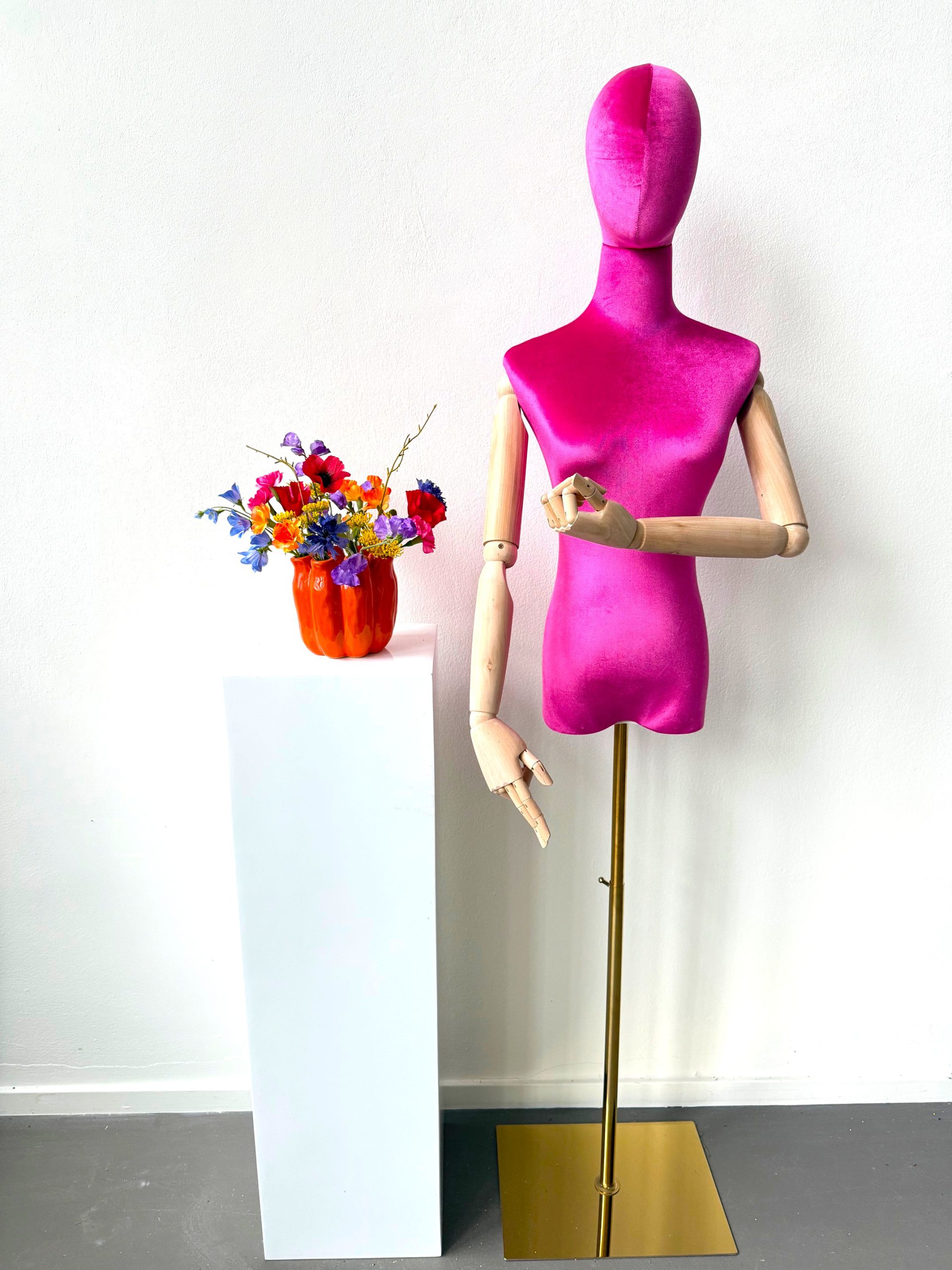 Zijdenbloemen boeketje Renske incl vaasje - Afbeelding 2