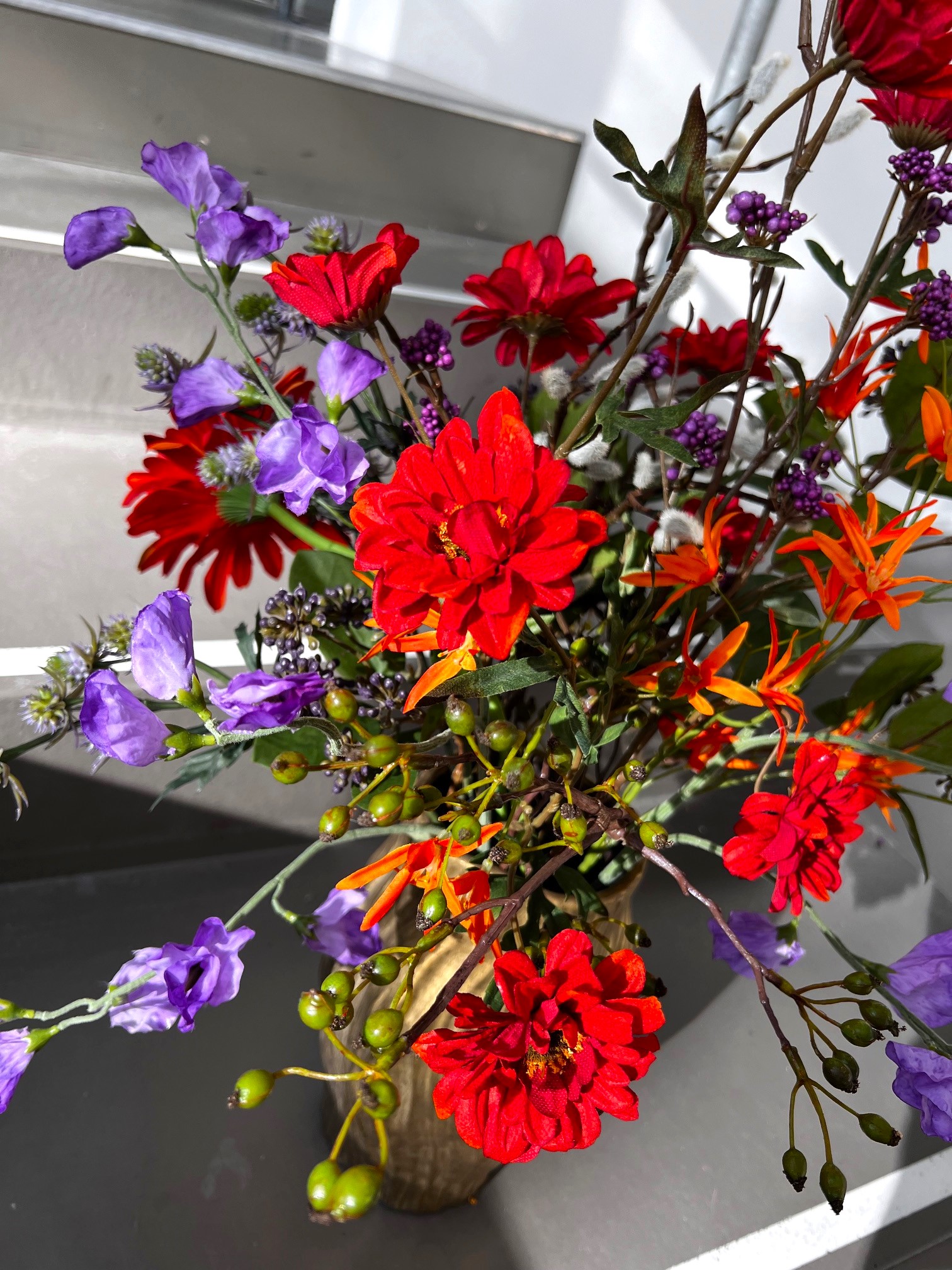 Zijdenbloemen boeket Ida - Afbeelding 2