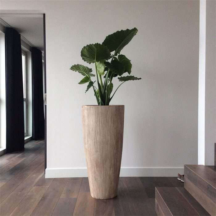 Grote bloempot vaas Lava stripe hoogte 100 cm VTW - Afbeelding 3