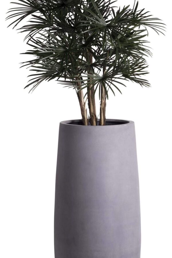 Bloempot/ vaas Living grijs hoogte 70 cm VTW