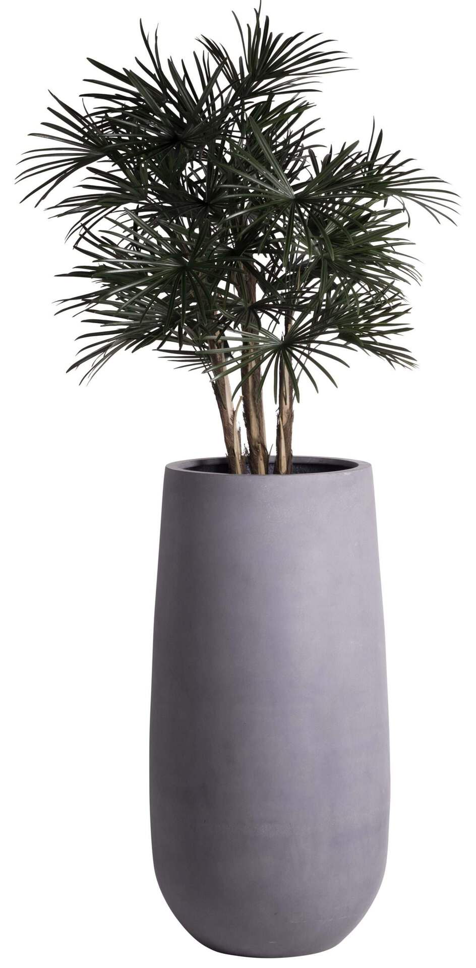 Bloempot/ vaas Living grijs hoogte 70 cm VTW