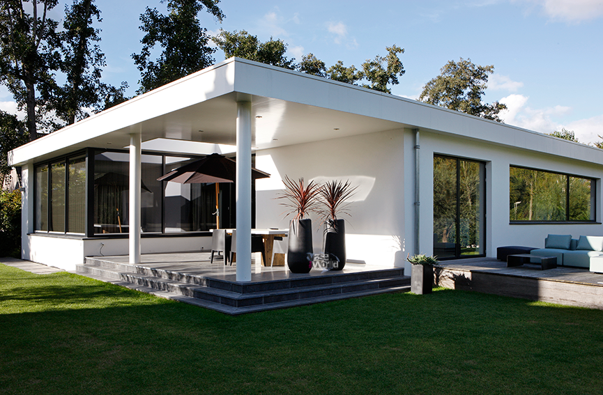 Bloempot / vaas Living zwart hoogte 70 cm VTW - Afbeelding 3