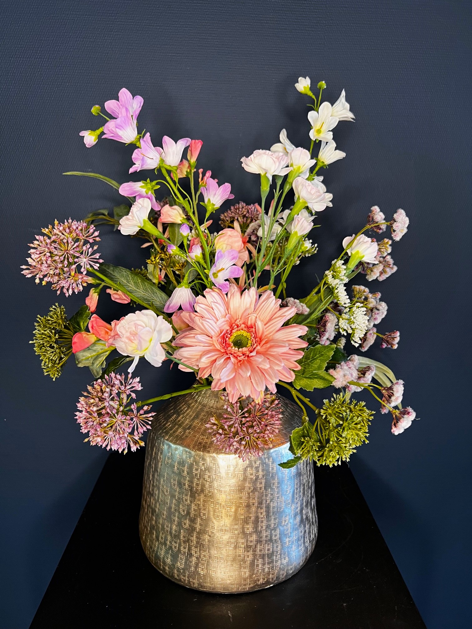 Zijdenbloemen boeket Ans