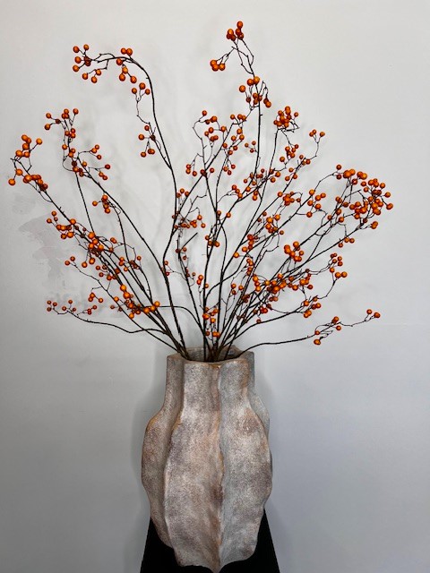 Bessentak geel oranje 135 cm - Afbeelding 2