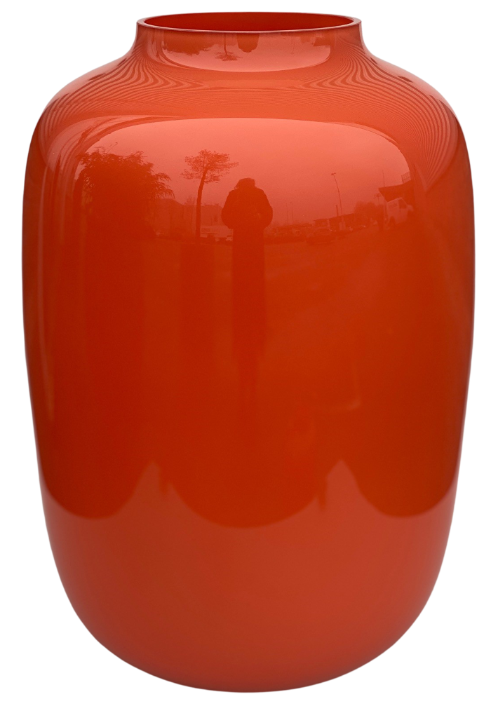Glazen vaas oranje - H45