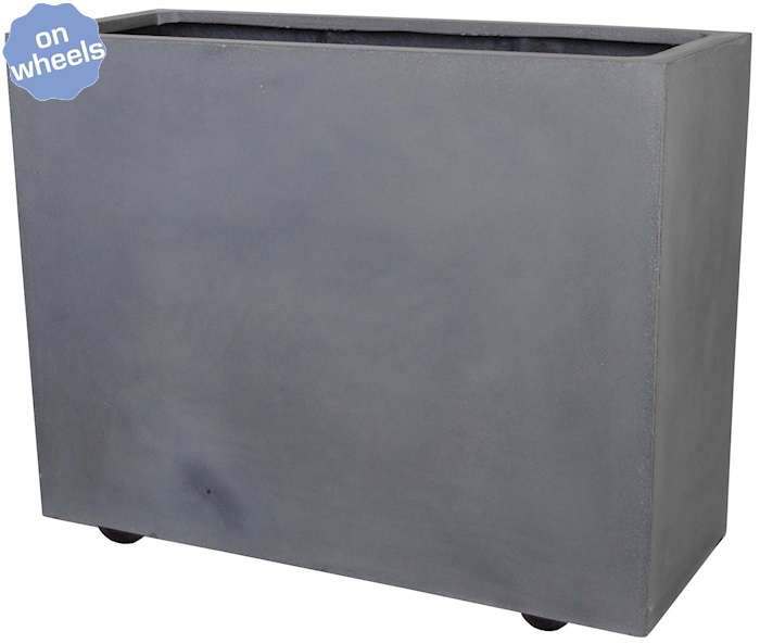 Plantenbak / roomdivider Indy op wielen grijs breedte 100 cm VTW