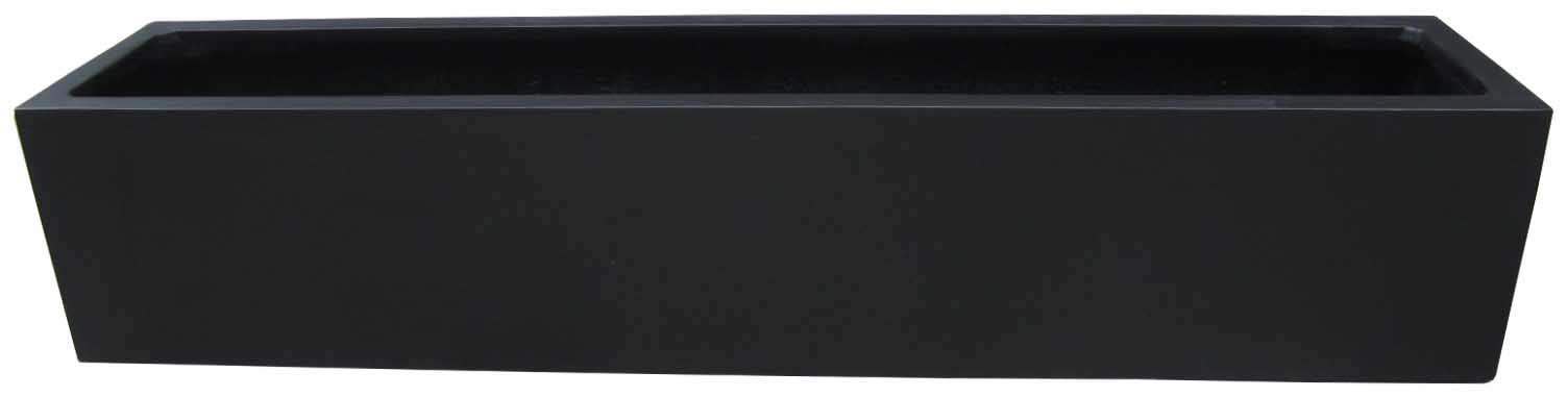 Plantenbak River smalle bloempot zwart 100 cm VTW