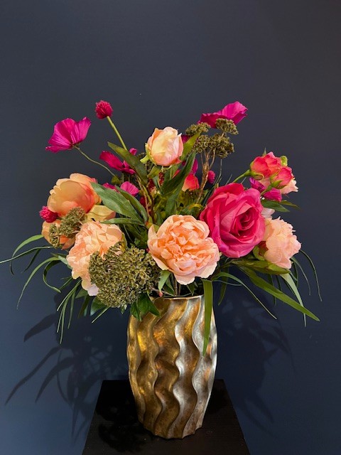 Zijdenbloemen rozenboeket Rosie - Afbeelding 2