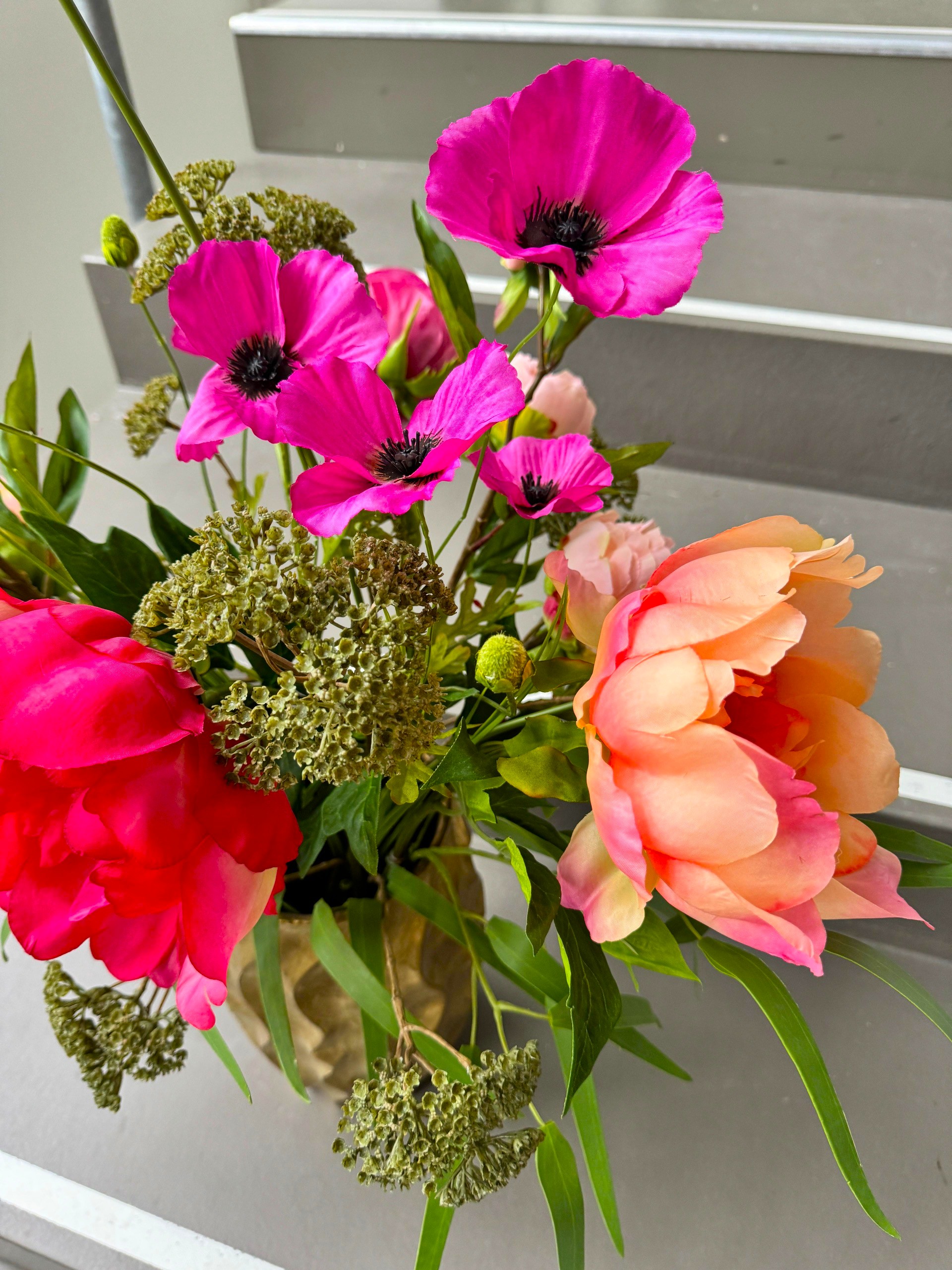 Zijdenbloemen rozenboeket Rosie - Afbeelding 3