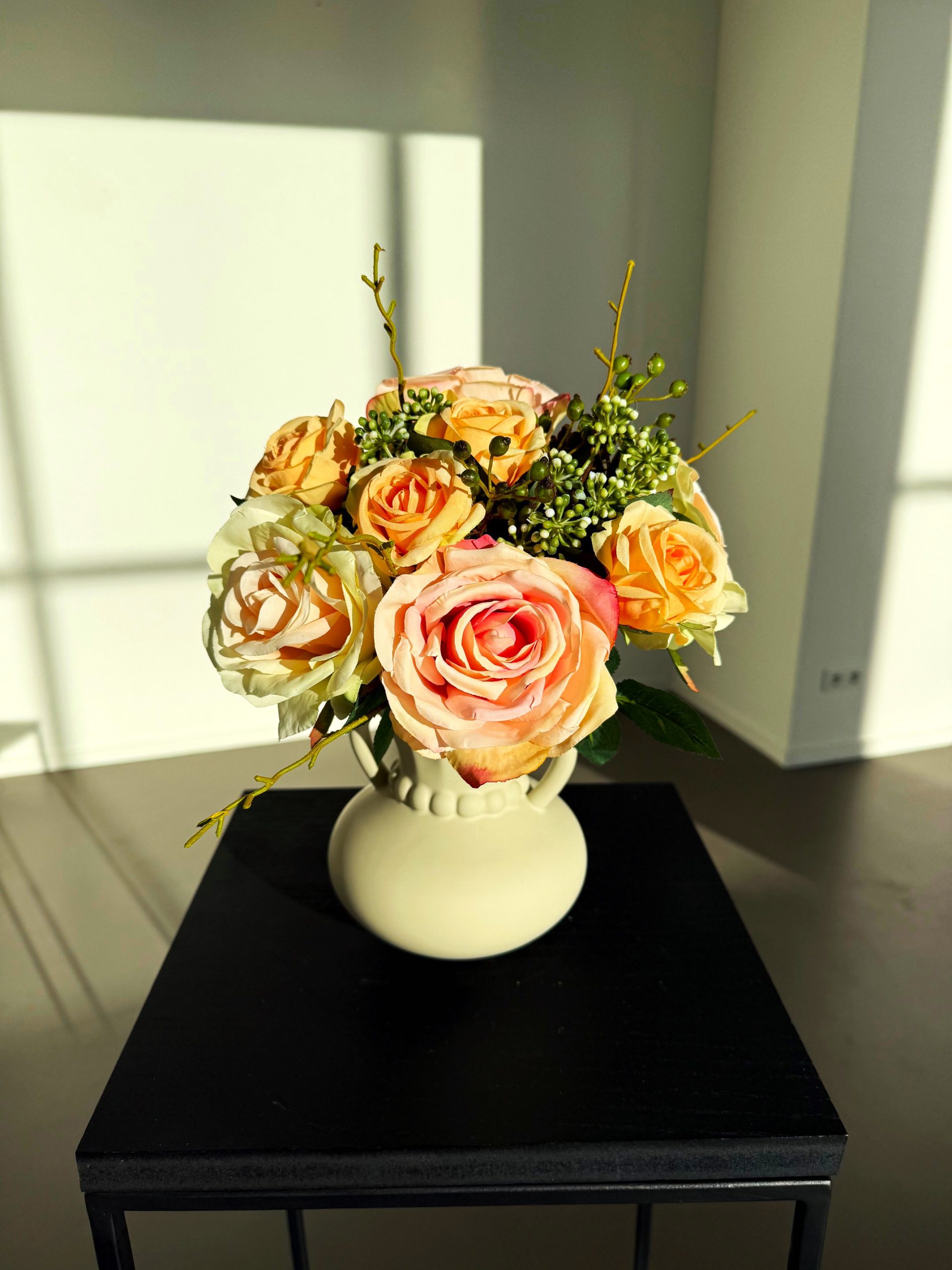 Zijden rozen boeketje Mila - Afbeelding 2