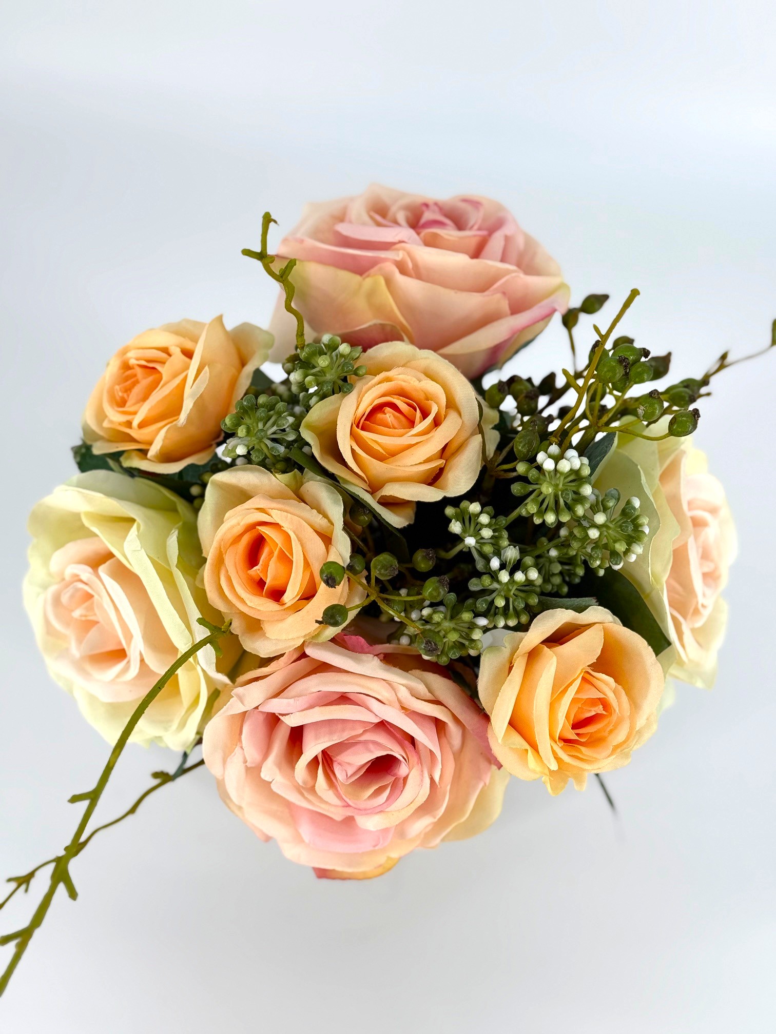 Zijden rozen boeketje Mila - Afbeelding 4