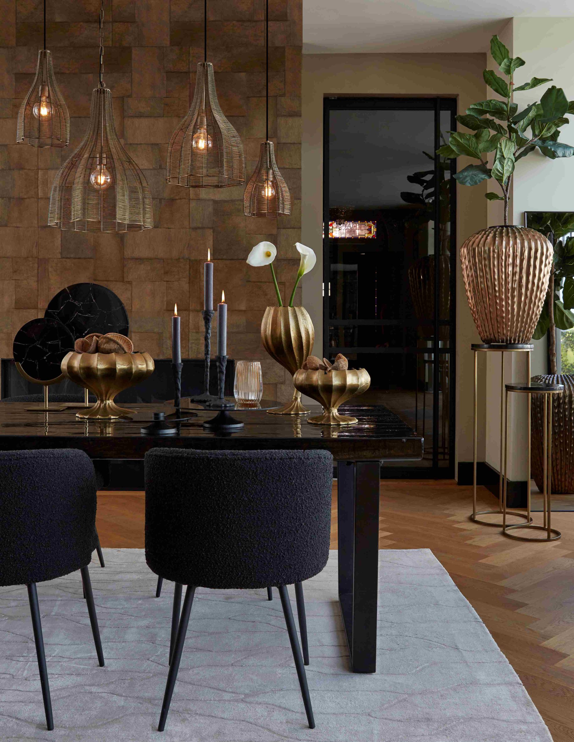 Kandelaar zwart- large 12x41 cm - Afbeelding 3