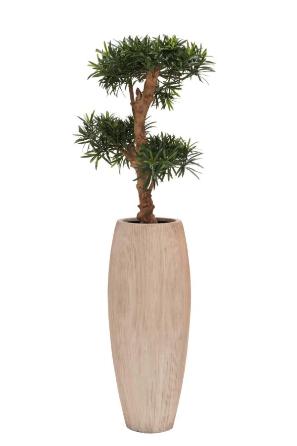 Smalle bloempot vaas Surabaja stripe hoogte 80 cm VTW