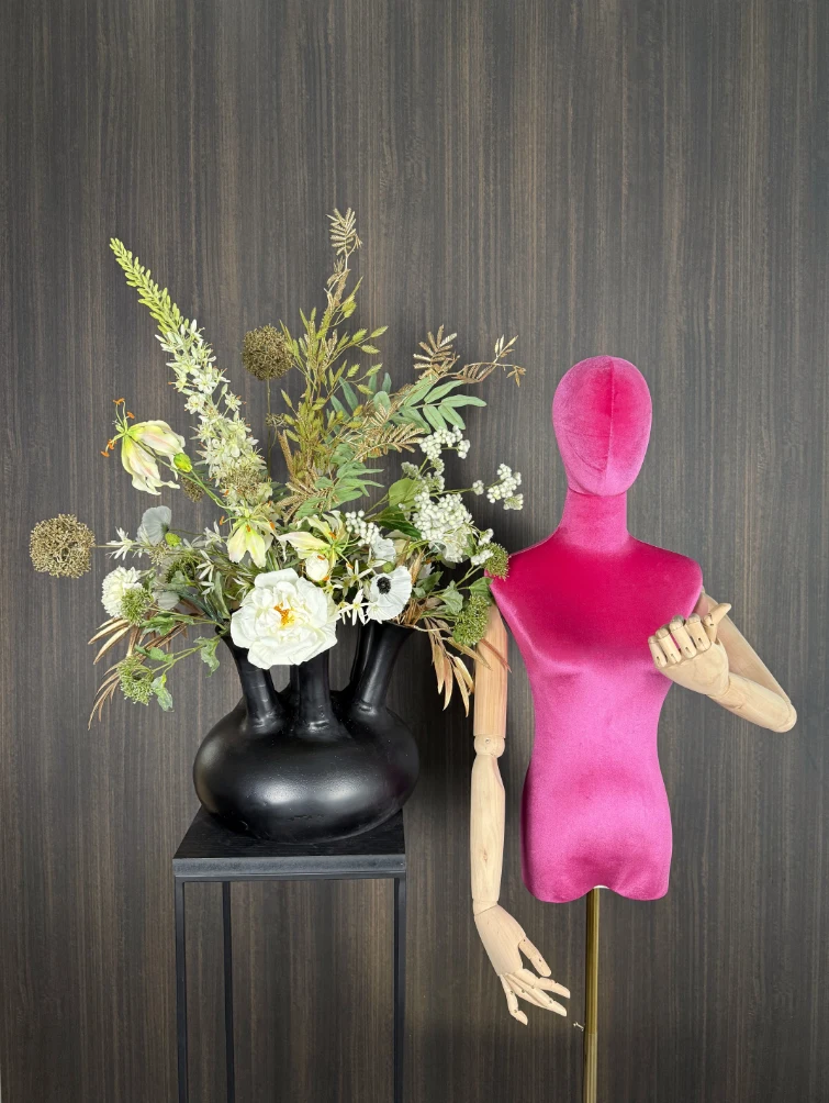 Zijdenbloemen boeket Dion voor in de toetervaas - Afbeelding 5