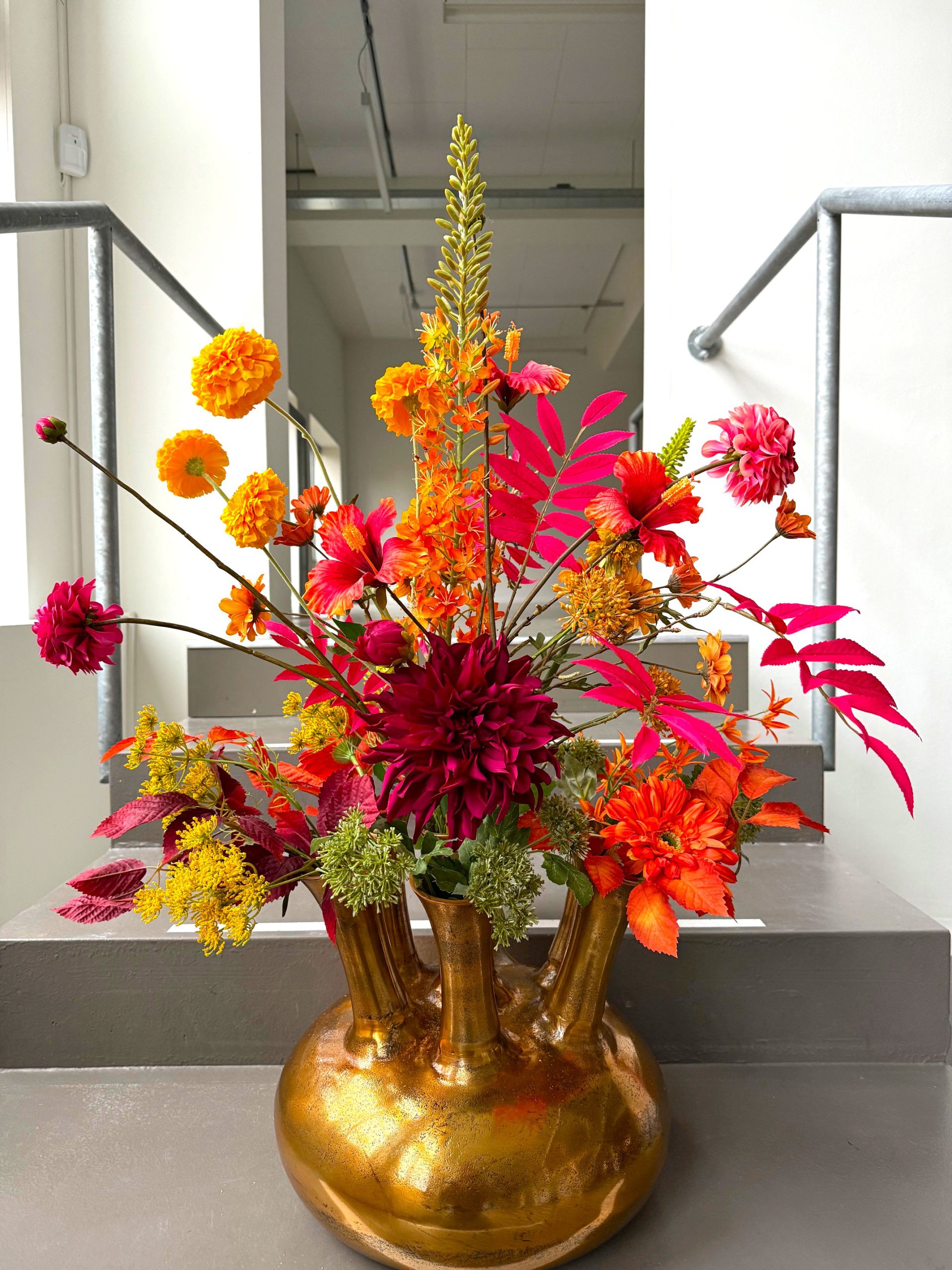 Kunstbloemen boeket Lieke voor in de toetervaas - Afbeelding 4