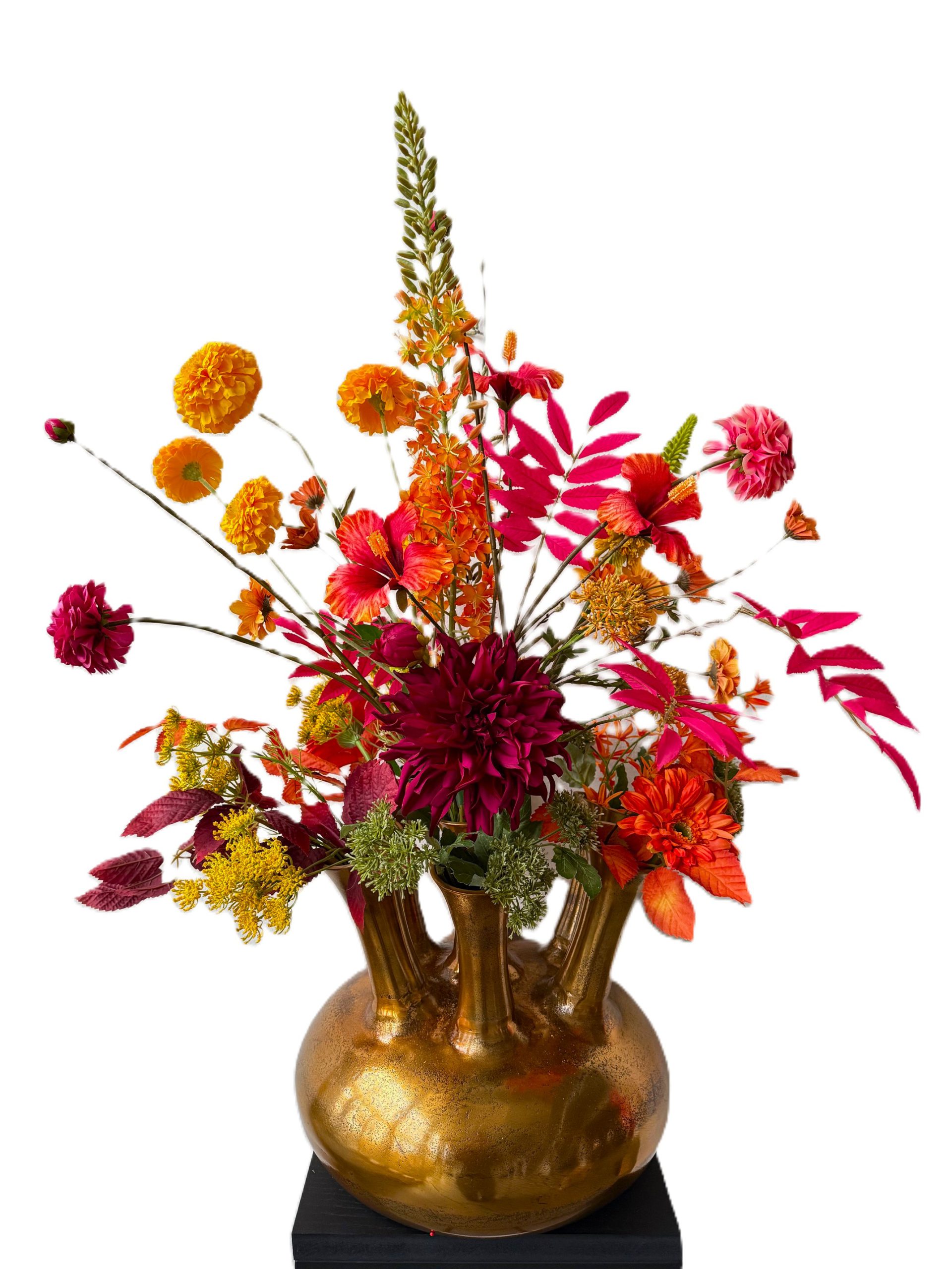 Kunstbloemen boeket Lieke voor in de toetervaas