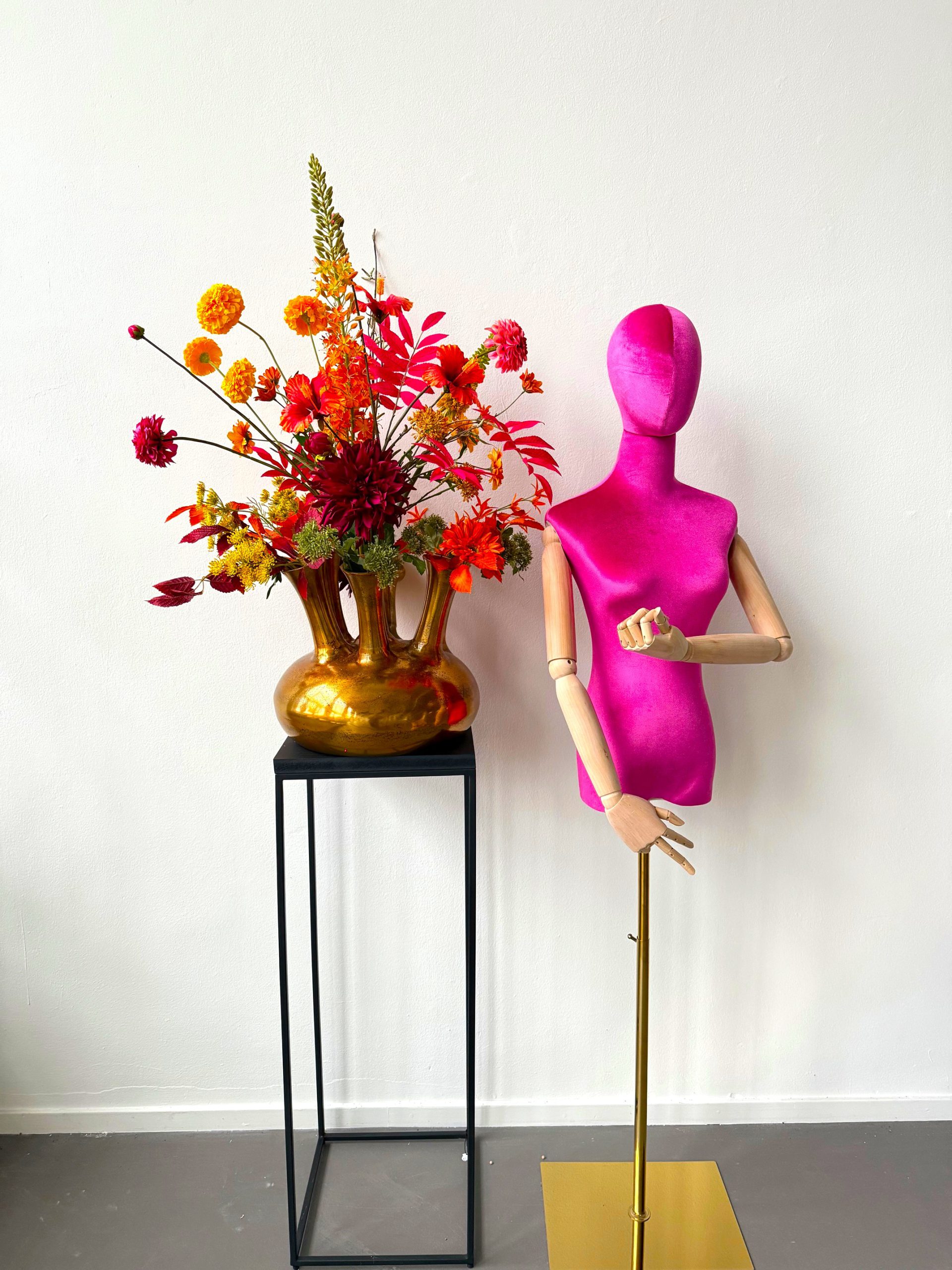 Kunstbloemen boeket Lieke voor in de toetervaas - Afbeelding 5