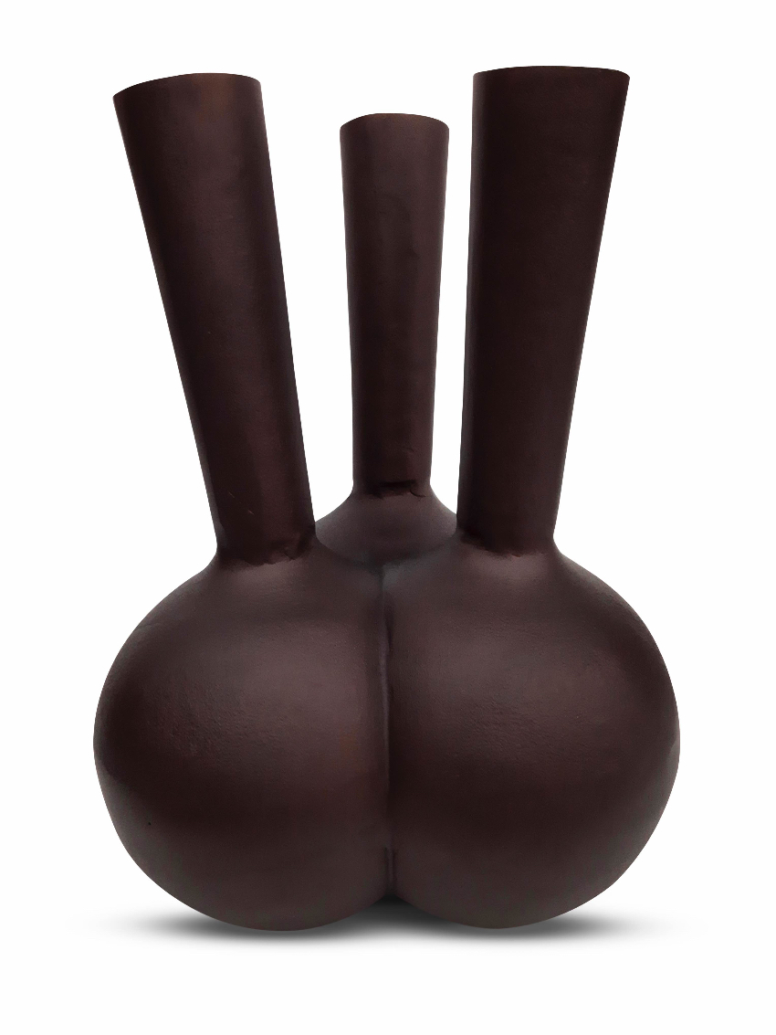 Toetervaas 3 mouth bruin/brons