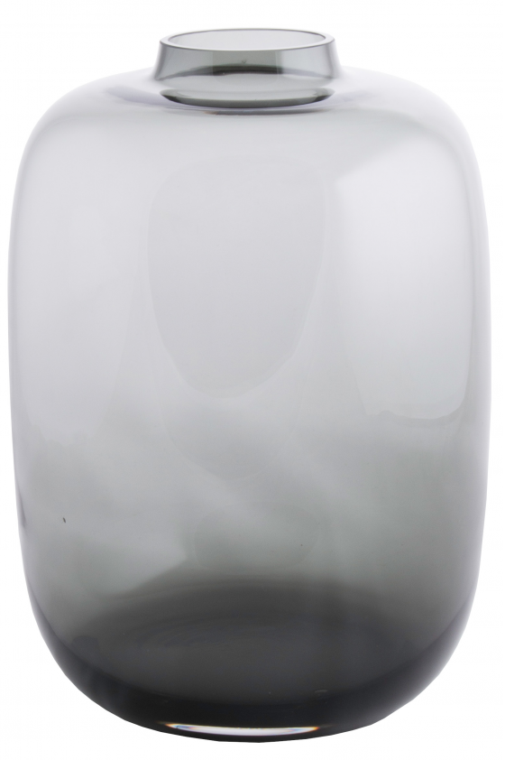 Glazen vaas grijs smoked grey H35