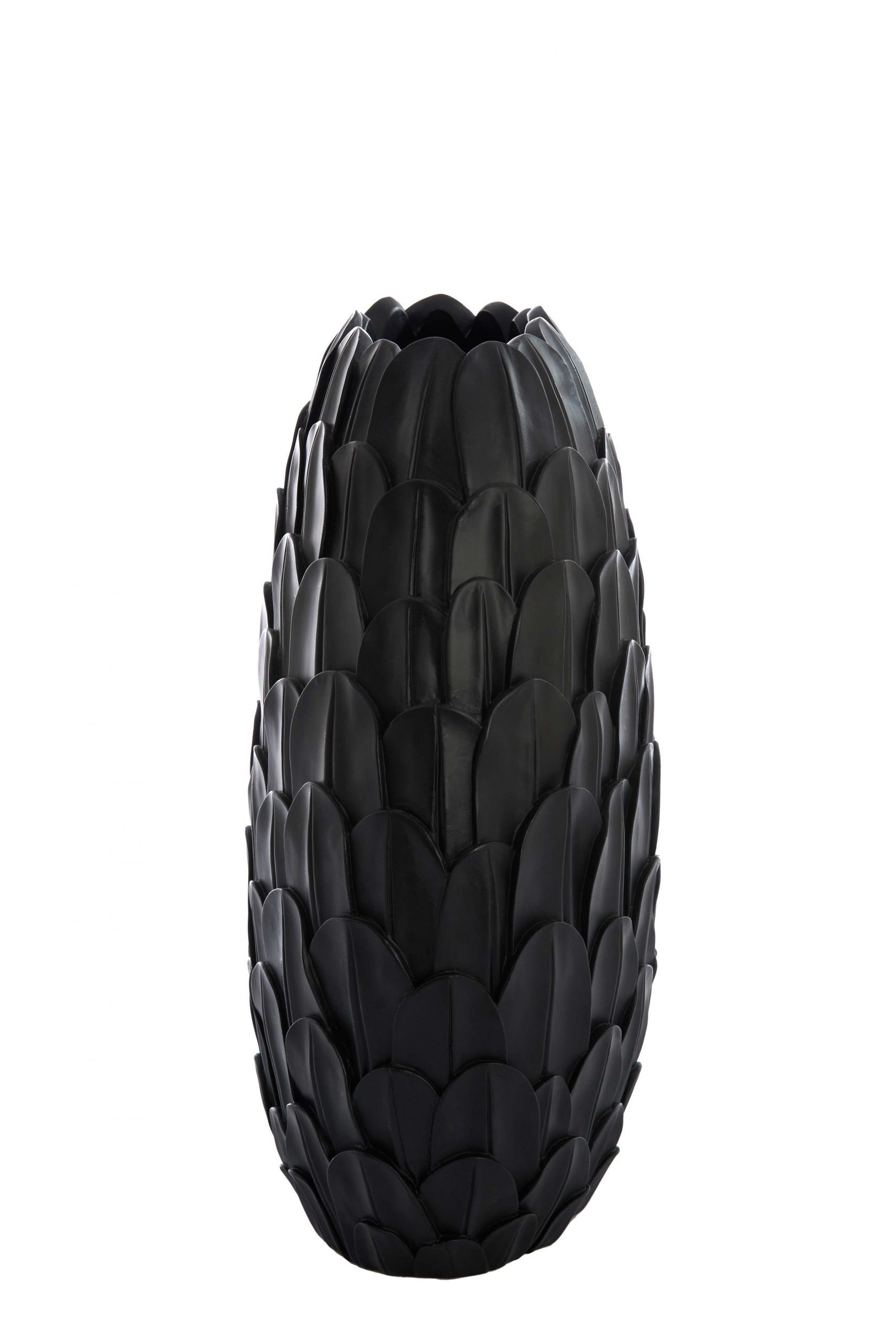 Schubben vaas zwart - H40 - Afbeelding 3