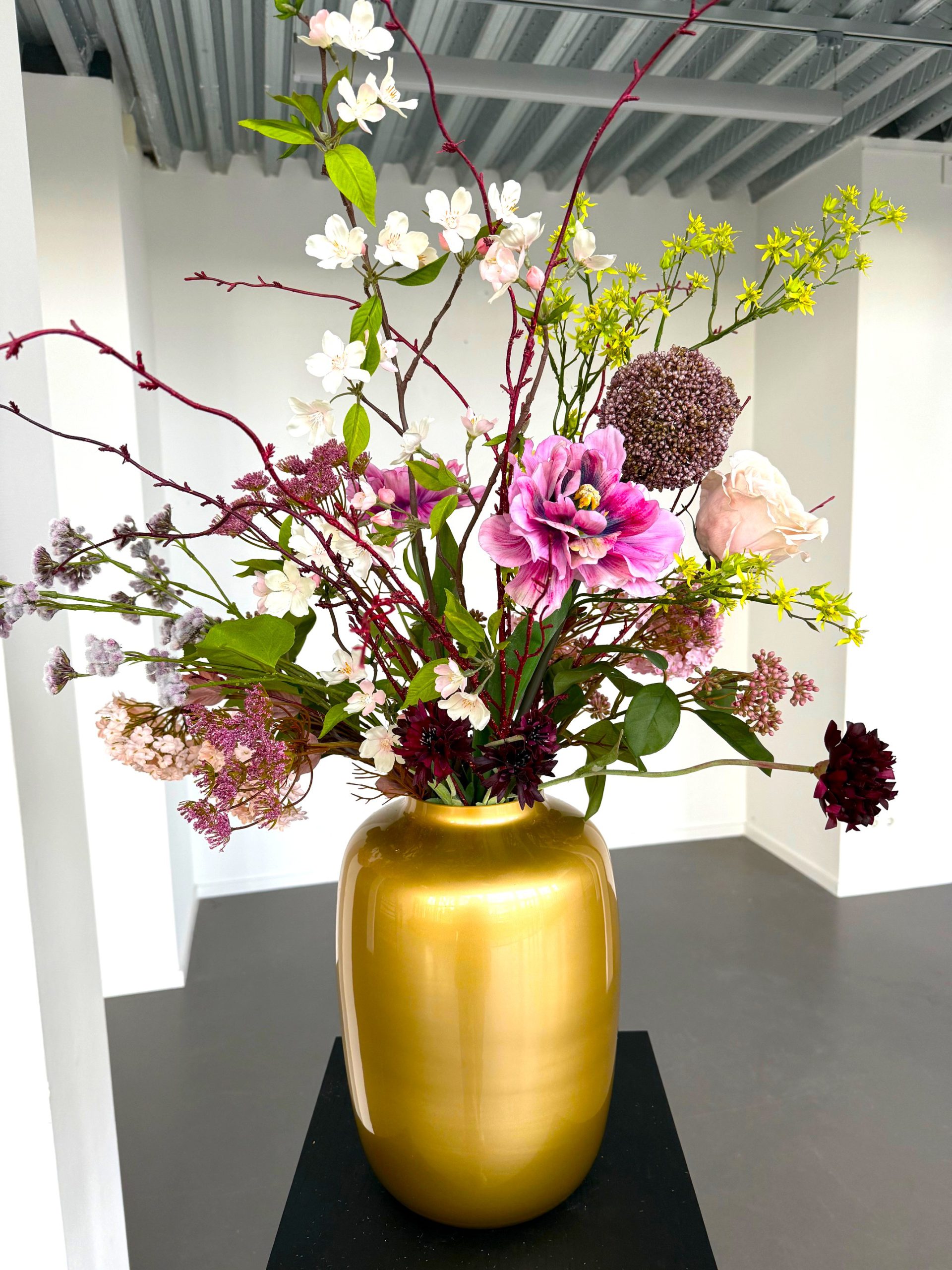 Zijdenbloemen plukboeket Linde