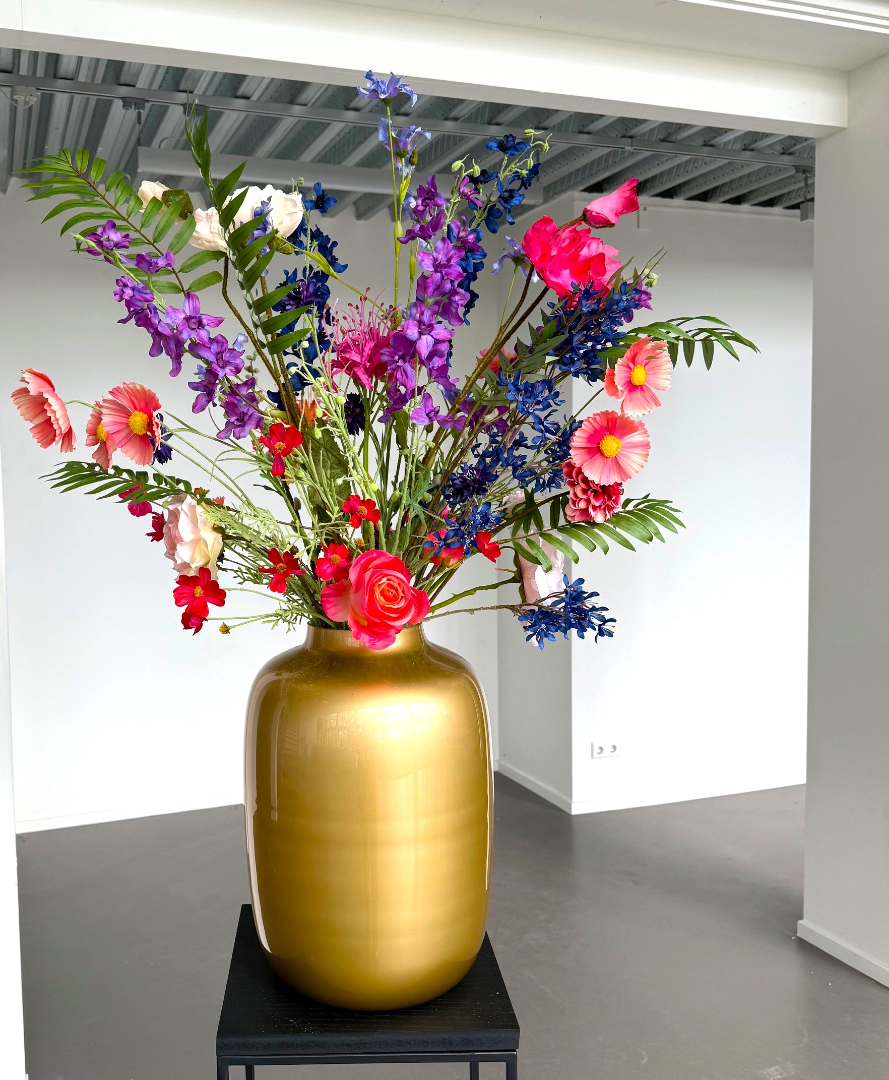 Groot zijden bloemen boeket Nikkie