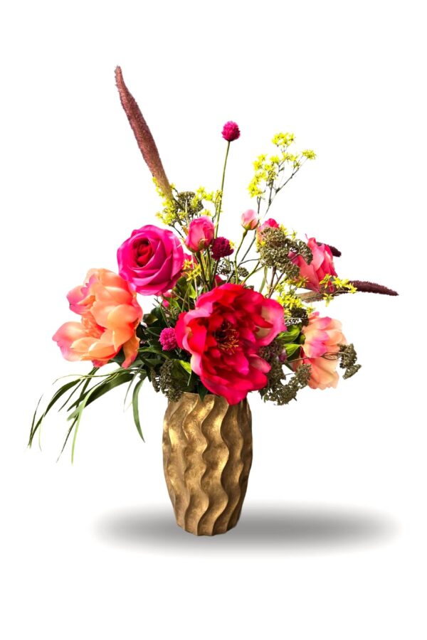 Zijdenbloemen rozenboeket Rosie