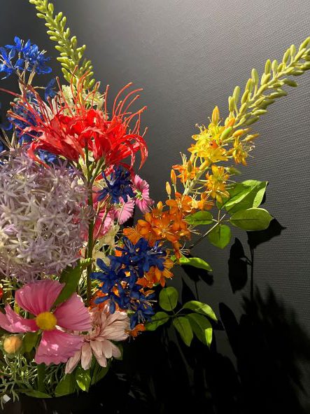 Zijden veldbloemen boeket Lilian groot - Afbeelding 5