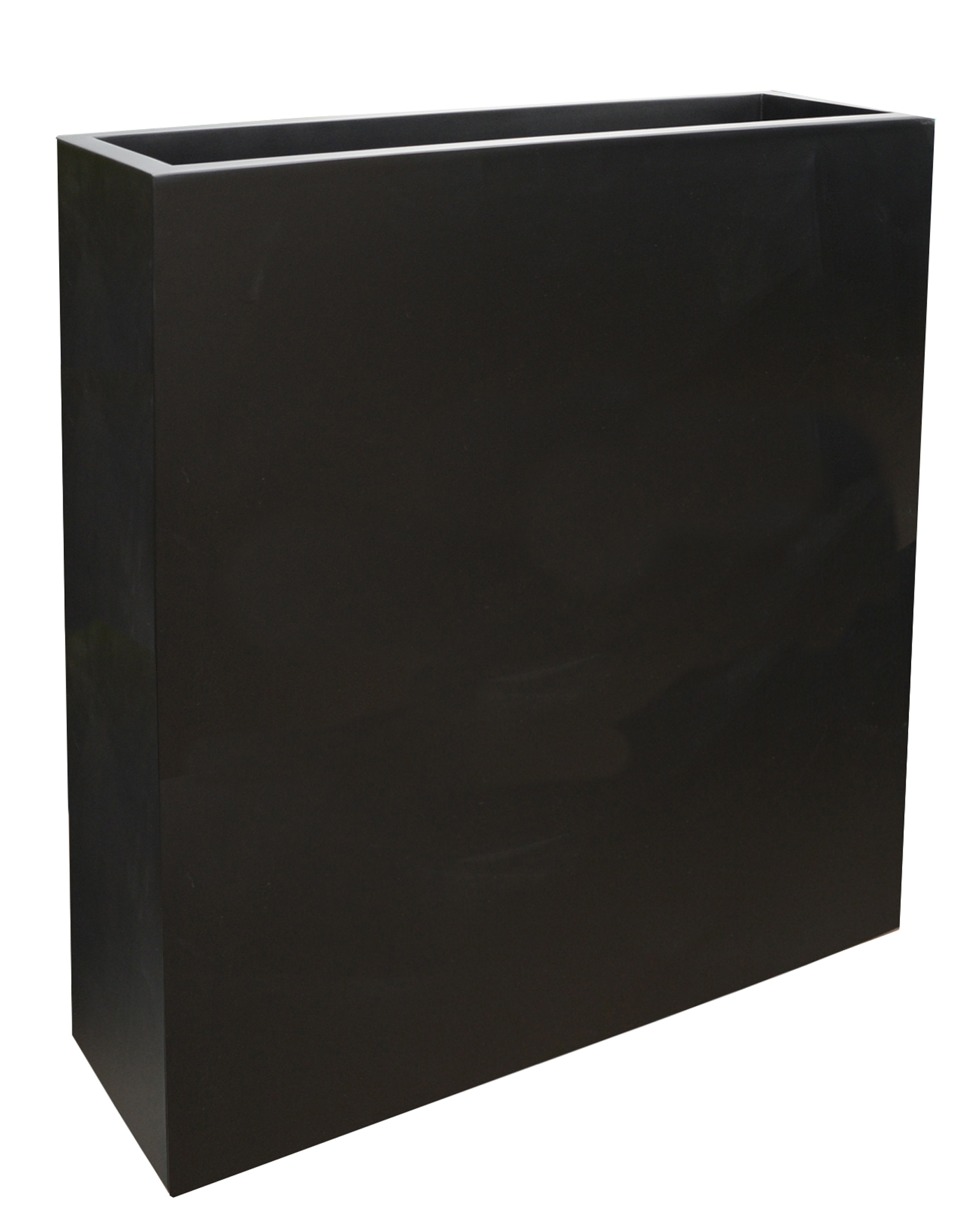 Grote plantenbak / roomdivider Doka mat zwart hoogte 92 cm VTW