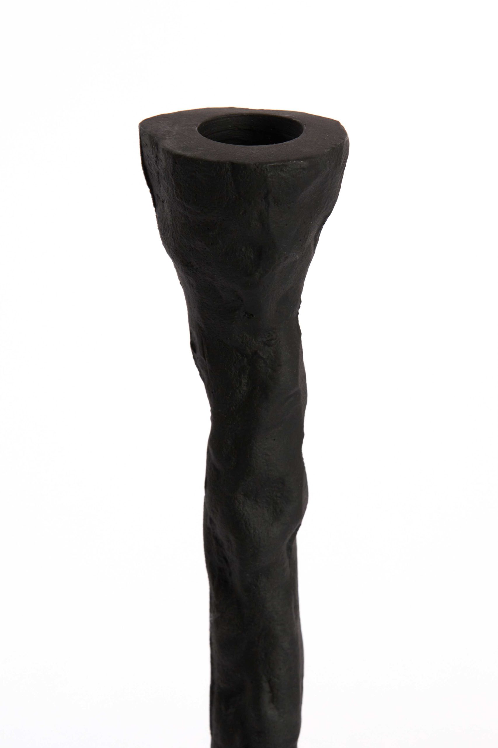 Kandelaar zwart- large 12x41 cm - Afbeelding 2