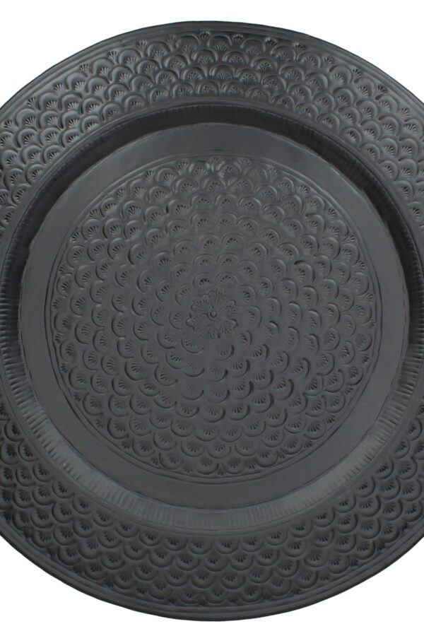 Schaal zwart met patroon - Ø58 cm