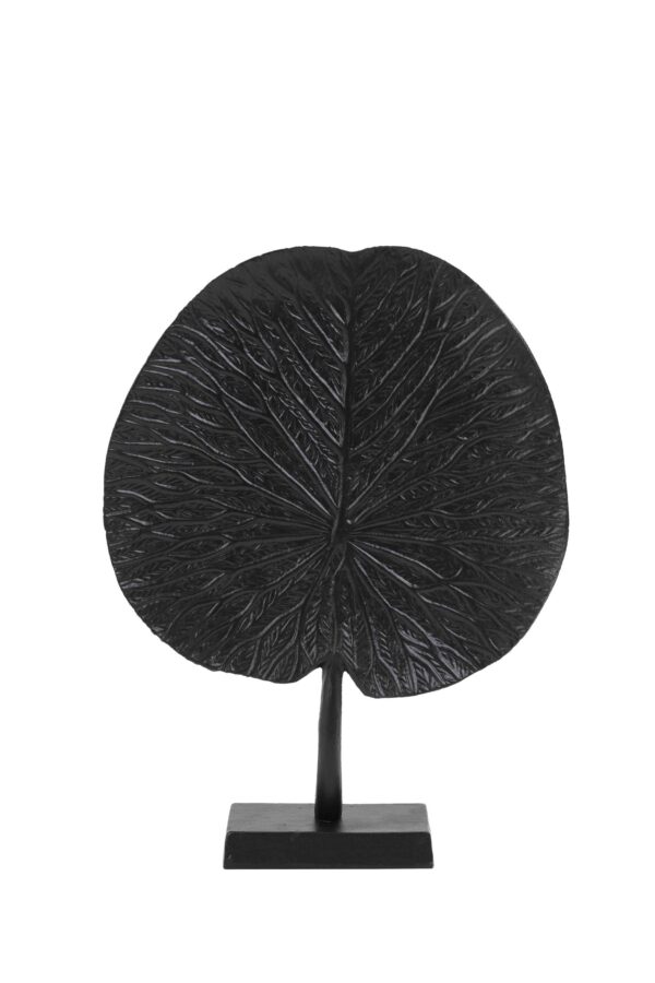 Blad veer zwart ornament H34